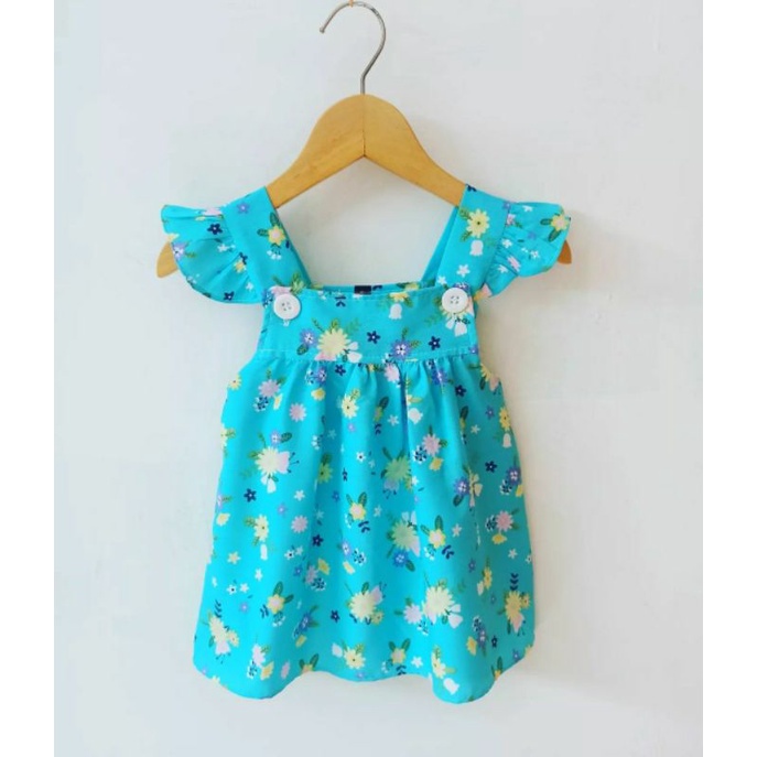 Dress Bayi Perempuan 0 6 12 18 Bulan Dress Overall Anak Bayi Murah-Mint
