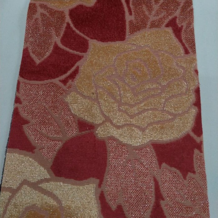 Kain Bludru / Beludru Motif Bunga Kembang - Velma (Meubel, Sofa, Jok)