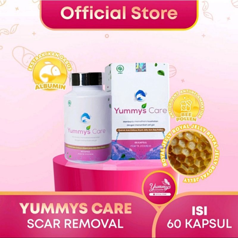 YUMMYS CARE Kapsul ekstrak ikan gabus dengan Royal Jelly dan Bee Pollen isi 60 kapsul