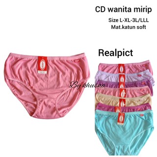 CD Celana dalam wanita merk mirip size L XL 3L katun murah CD Celana dalam wanita merk mirip size L XL 3L katun murah