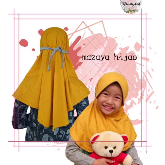 JILBAB ANAK INSTAN COTTON COMBED BY MAZAYA / BROWN SERIES