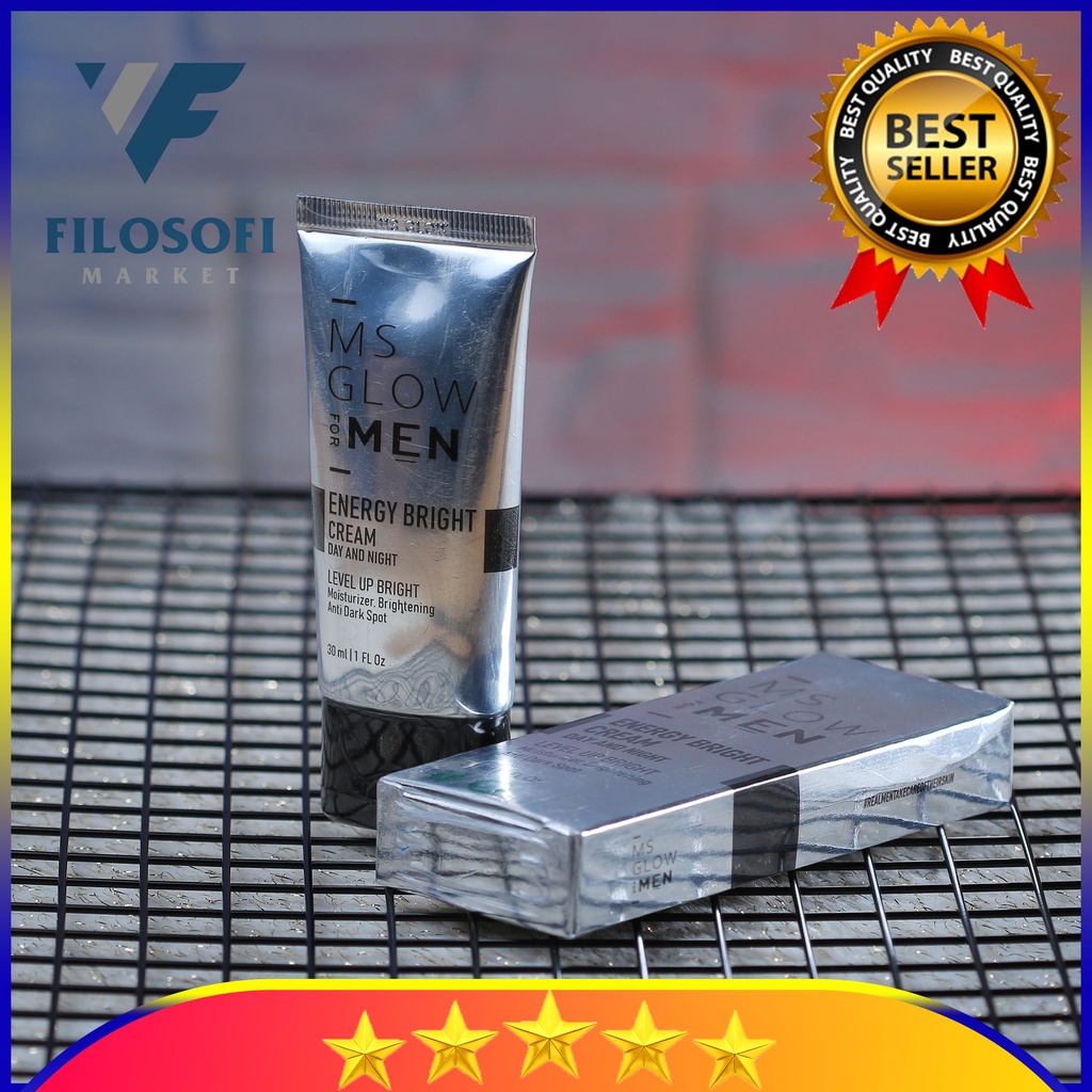 MS Glow For Men Cream Day Night Energy Bright Siang dan Malam Cerahkan Wajah