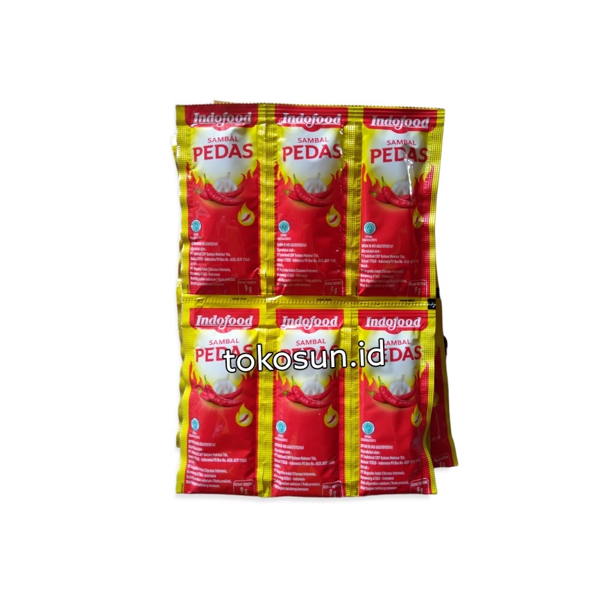 

Sambal Pedas Indofood Kemasan Renteng isi 36 sachet 9gr