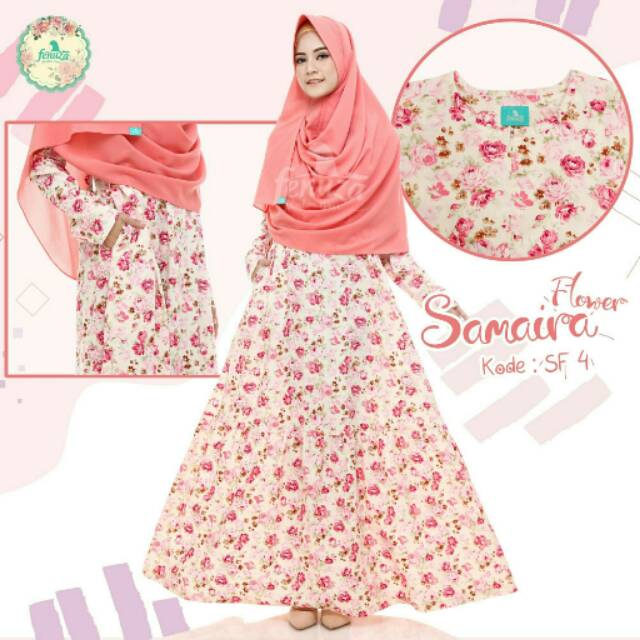 Gamis Syari Fenuza / Samaira Flower SF4