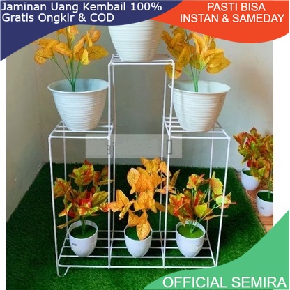 RAK SUSUN BESI PODIUM/RAK POT BUNGA/RAK POT TANAMAN HIAS/RAK BUNGA BESI/RAK BUNGA MURAH/STANDING POT