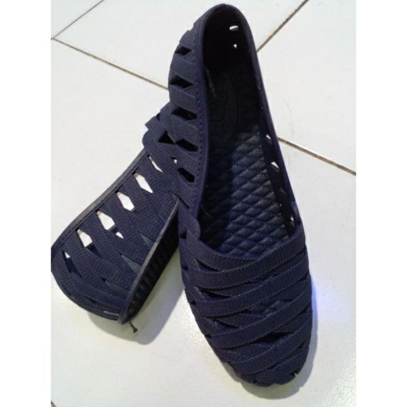 00400/ SEPATU KARET JELLY PLAT SHOES WANITA