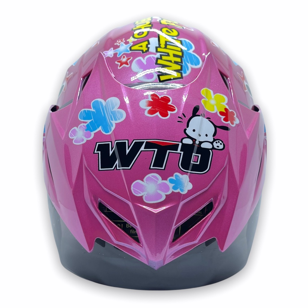 Helm WTO Z1R Pet - White Puppy - Pink Met - Half Face ALL SIZE