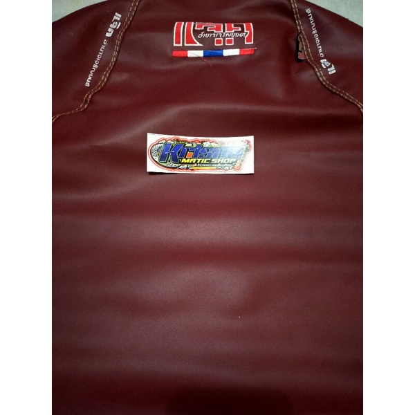 sarung jok nathong kain jok nathong merah marron pcx , nmax , aerox ,scoopy , Vario 125/150