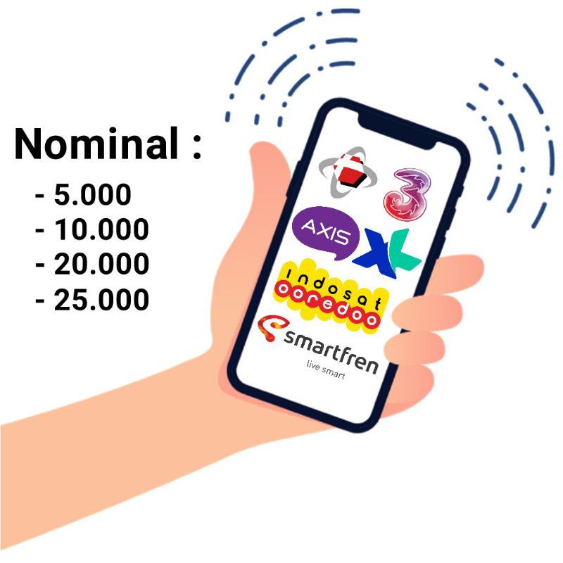 Pulsa All Operator Nominal 5000 - 10000 - 20000 - 25000