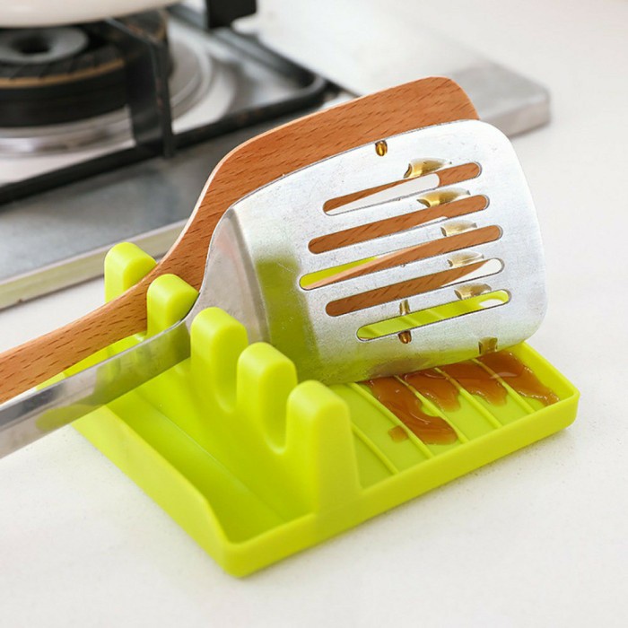 Tatakan Holder Spatula Sendok Tutup Panci Peralatan Masak Dapur - Abu