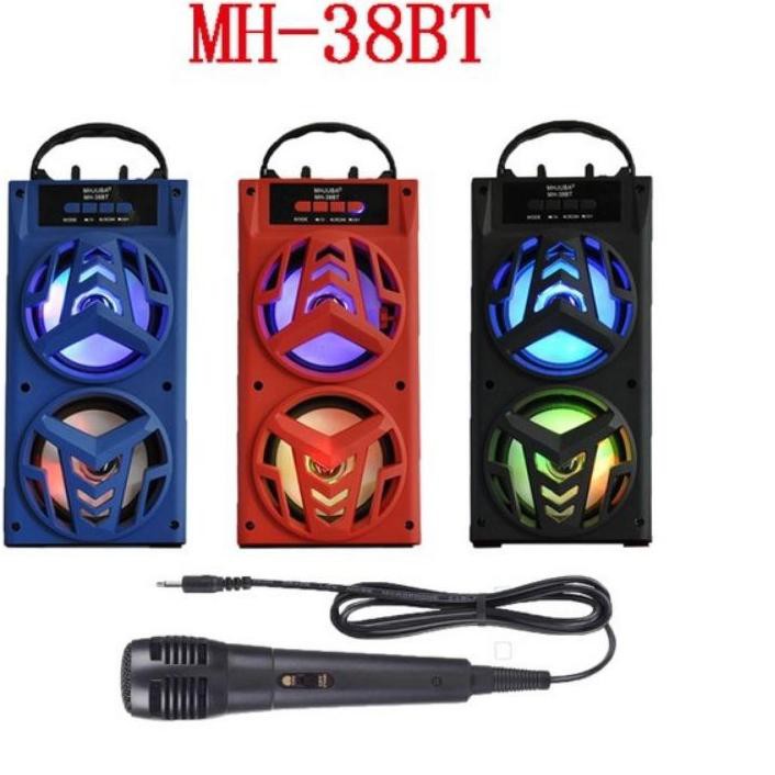 (HARGA TERBARU) >> 504RAT MH-38BT MH-36BT Speaker Bluetooth Portable Bonus Mic Karaoke FM Radio US