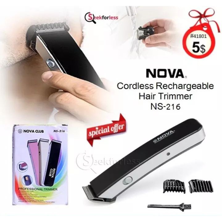 ALAT CUKUR RAMBUT KUMIS JENGGOT NOVA PORTABLE PROFESSIONAL HAIR CLIPPER NS-216 216