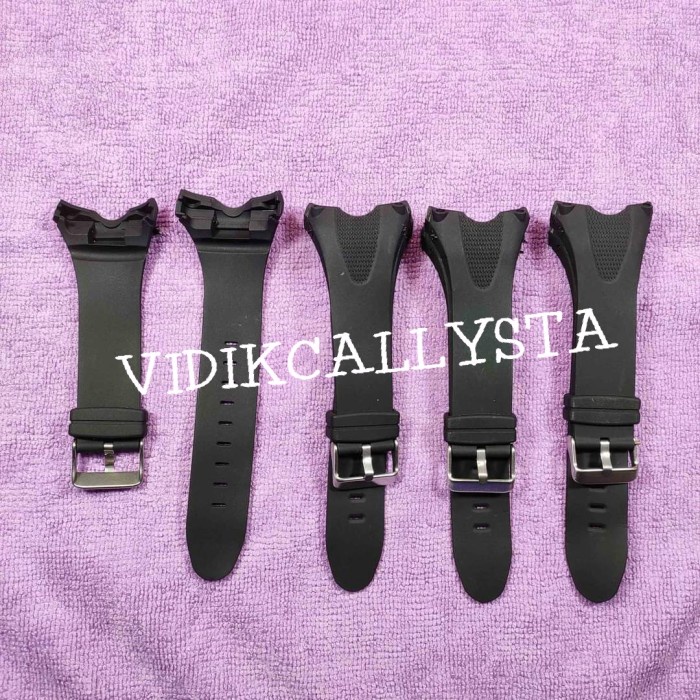 STRAP TALI KARET JAM TANGAN Q&amp;Q M010 GW84 M-010 GW-84 GW 84 QNQ QQ HITAM