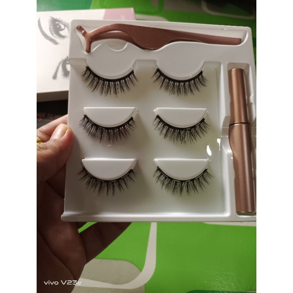 3D TRIPLE / DOUBLE Magnetic Eyelash / Bulu mata palsu magnet