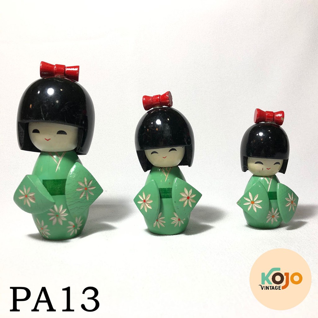Boneka Kayu Jepang Boneka Kokeshi Doll Souvenir Boneka Kayu Jepang Vintage Jadul Antik Unik