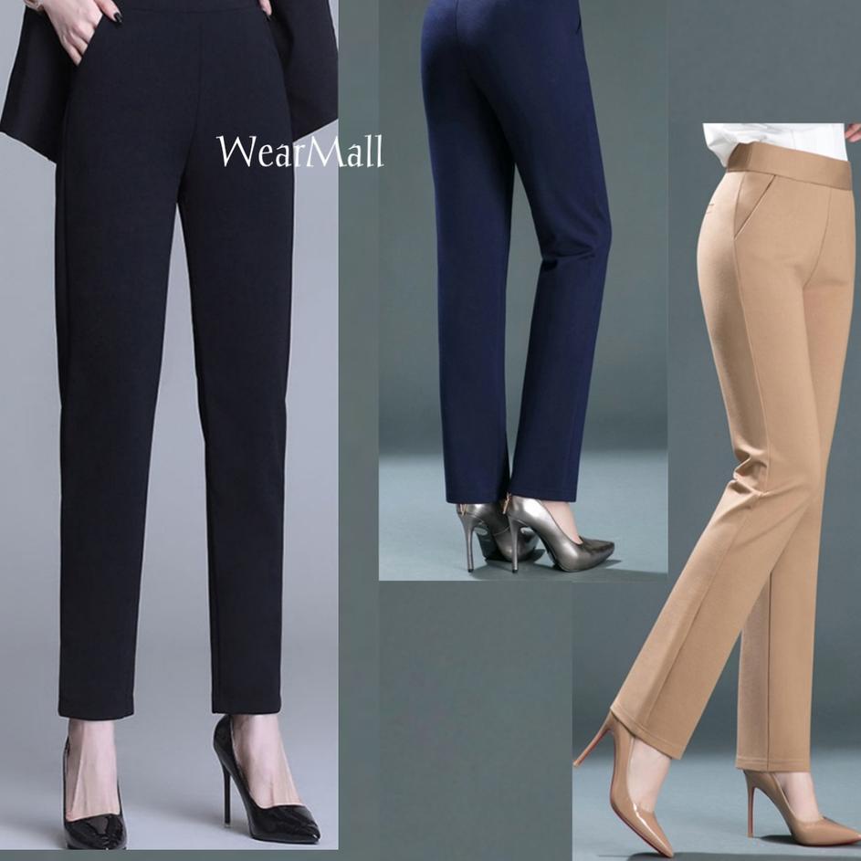 codex4X8j--Celana Wanita │Kerja Kantoran / Formal / Celana Bahan Terbaru Kekinian Pinggang Full Kare