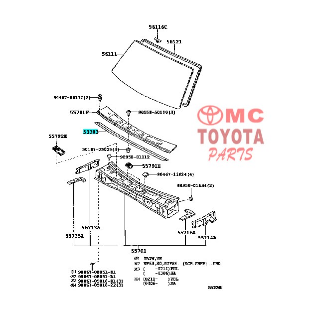 Karet Cup Kap Motor Mesin Toyota Kijang Capsul 53383-0B020