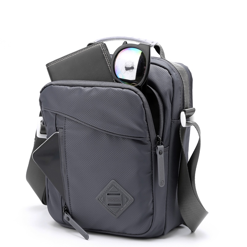 Tas Selempang Pria HAOSHUAI 6113 Sling Bag Pria Anti Air Bahan Dolby Lotto Coated