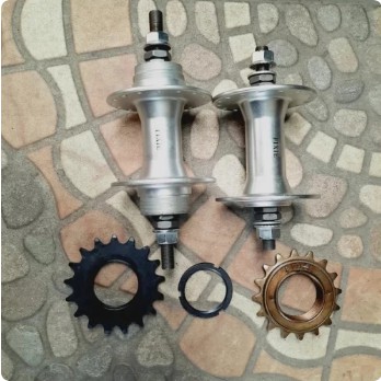 AS TENGAH RODA SEPEDA FIXIE DOLTRAP 16T HUB FIXIE ALLOY 32 HOLE SILVER