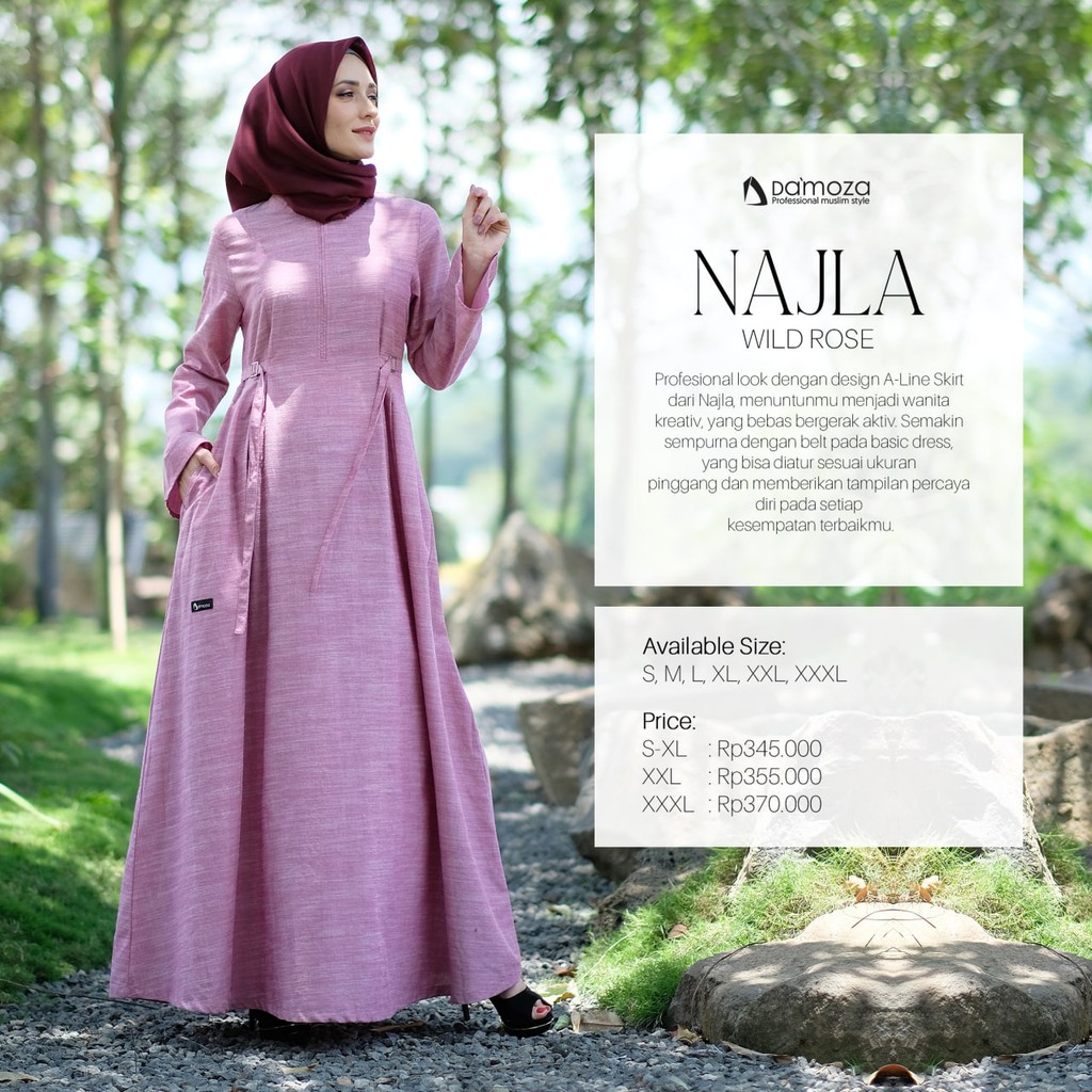 Gamis Damoza Najla Pink