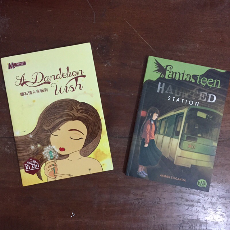 paket 2 buku - A Dandelion Wish dan Novel Fantasteen (Haunted Station)