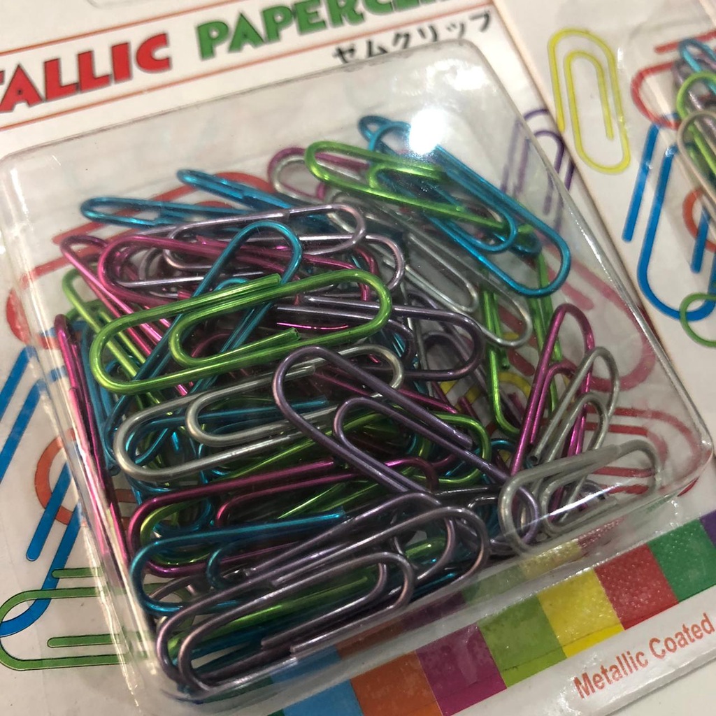 

KLIP KERTAS / PAPER CLIP OVAL KECIL WARNA WARNI NO 4