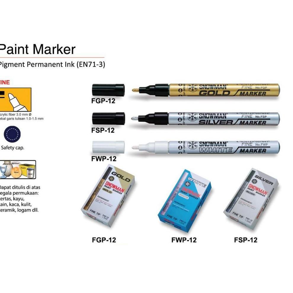

{Q-UYO {✉ SNOWMAN SPIDOL PAINT MARKER FINE / EXTRA FINE TIP //top produk