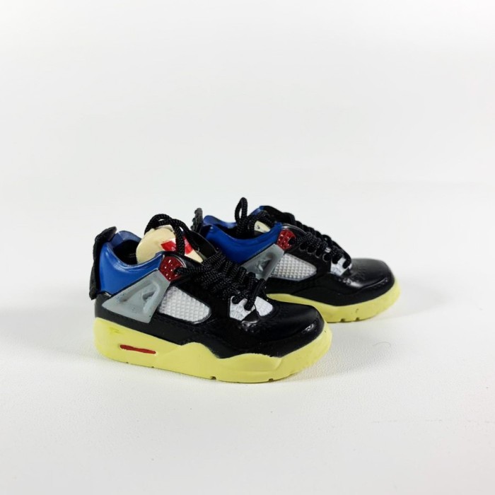 AIR JORDAN 4 AJ4 UNION OFF NOIR 3D SNEAKERS KEYCHAIN MINIATUR