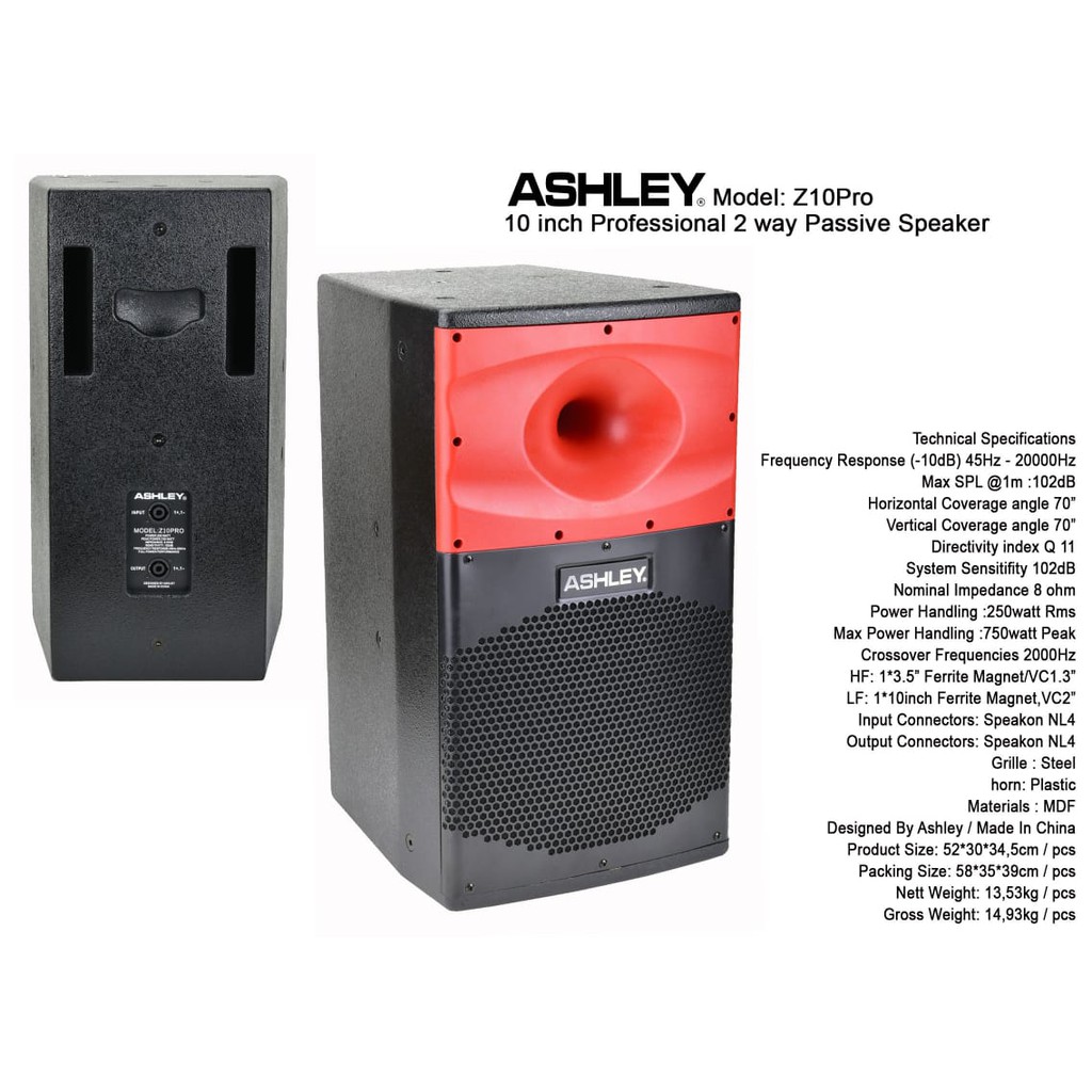 Speaker Pasif ASHLEY Z10PRO