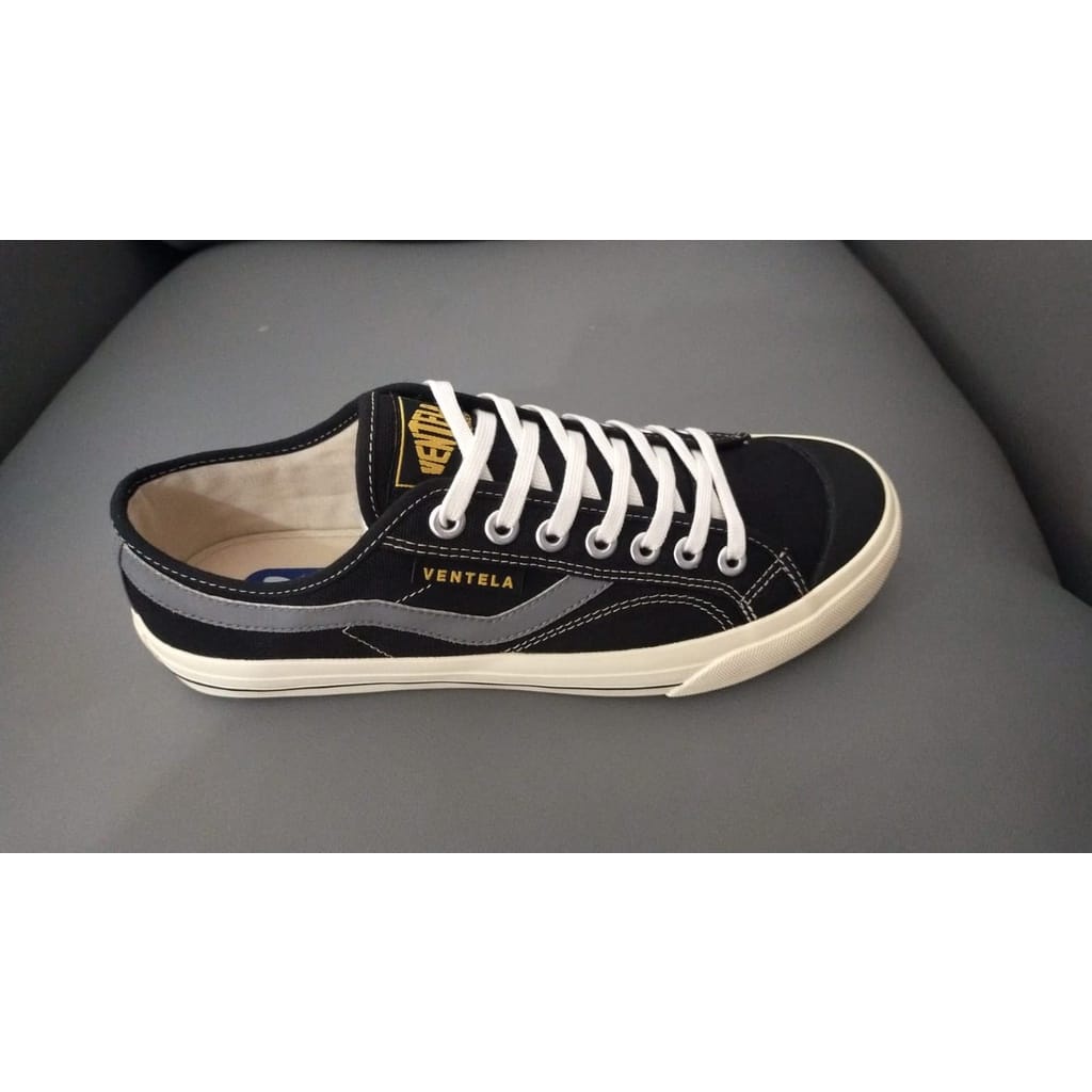 Sepatu Ventela New Public Low Black Natural Original Sneakers Pria Wanita Ventella Vantela Original