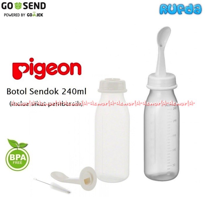 Pigeon Weaning Bottle With Spoon 240ml Set Botol Dengan Sendok