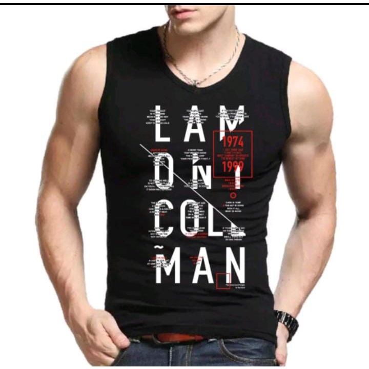 ALIPIO FASHION - SINGLET PE MOTIF COOL MAN / kaos cowok / kaos singlet / kaos dalem singlet cowok