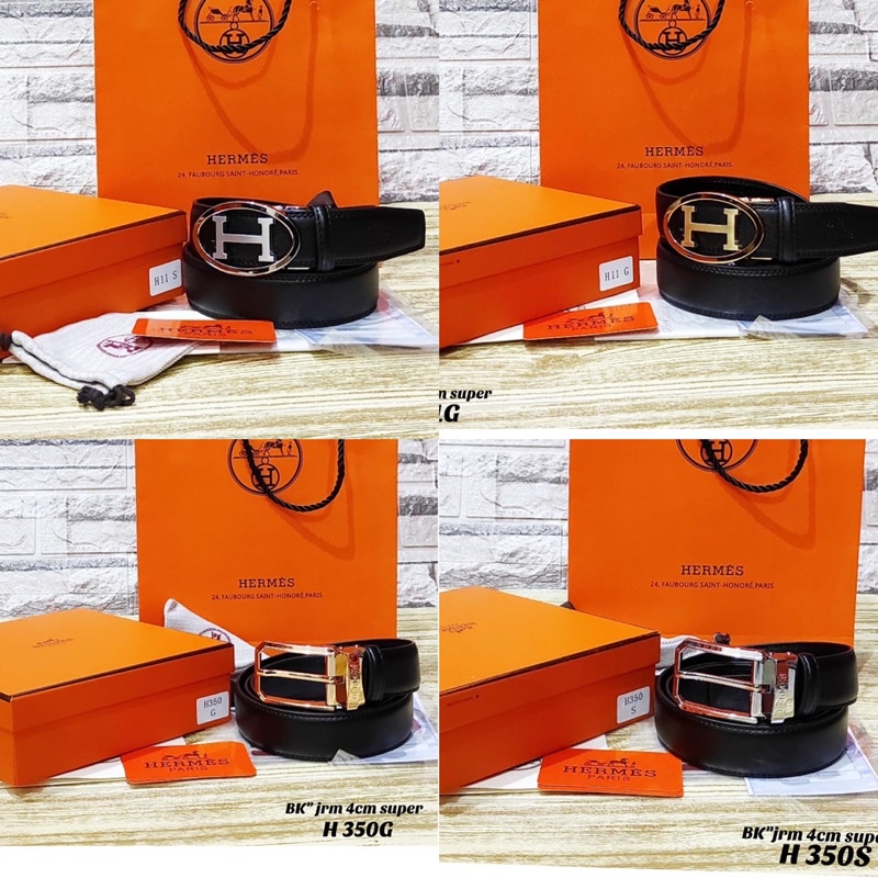Ikat pinggang wanita dan pria H3RMEZ full kulit asli import sabuk pria wanita branded Belt wanita
