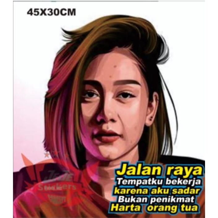 STIKER PRINTING KATA KATA LUCU UNTUK PINTU TRUK PICK UP DLL