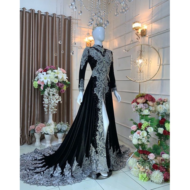 TERBARU GAUN PENGANTIN BLUDRU EKOR BATIK /BAJU PENGANTIN SOLO PUTRI  /GAUN PAYET FULL PAYET/MANTEN