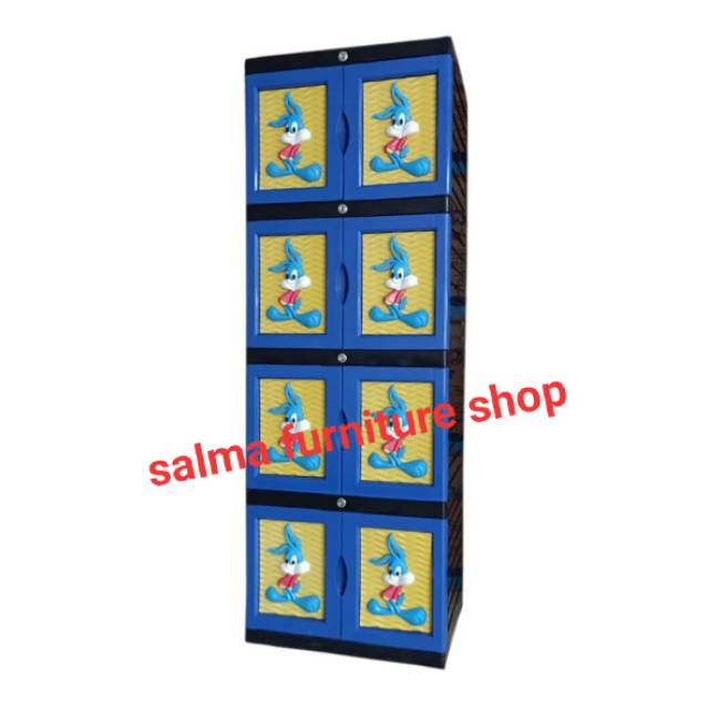 LEMARI PLASTIK AQUOSE BONEKA MINI SSN 4 KACA