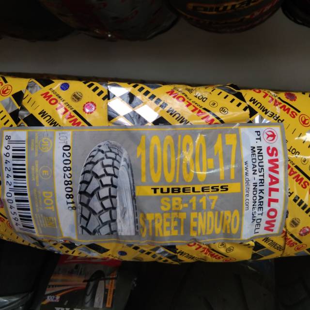 Ban Swallow 100/80-17 SB 117 Street Enduro. Ring 17. Tubeles