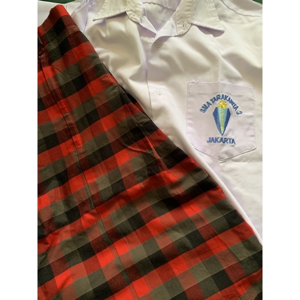 seragam kotak” perempuan tarq 1 set