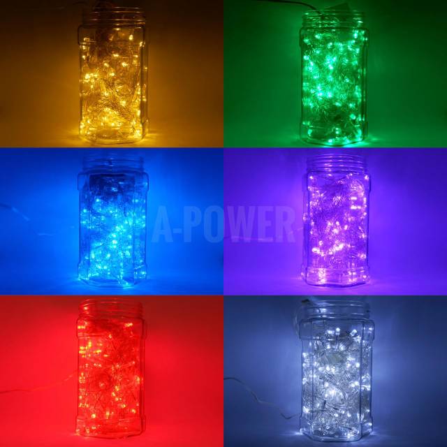 Hi Light - Lampu LED Tirai (Warm White,Hijau,Biru,Ungu,Merah,Putih)