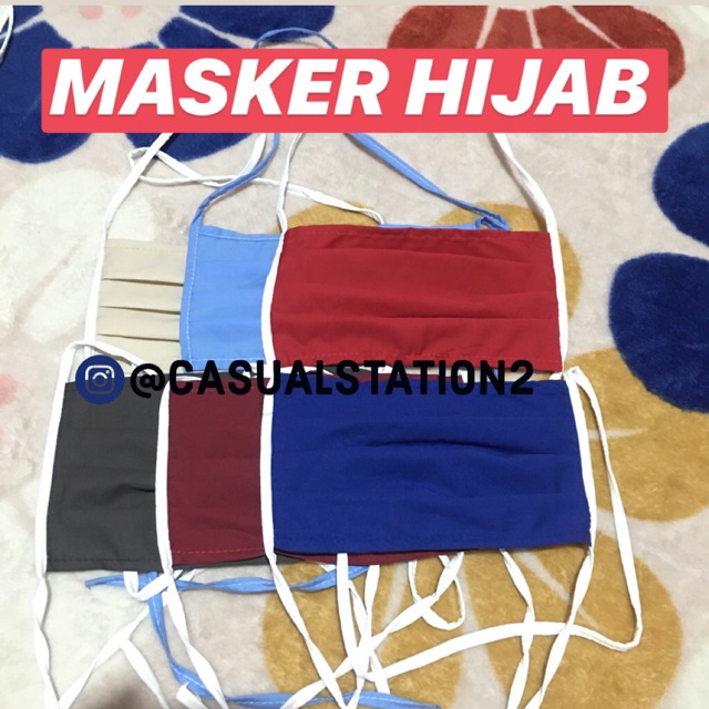 Masker Kain Hijab 100% ORIGINAL Tali Putus Sambung