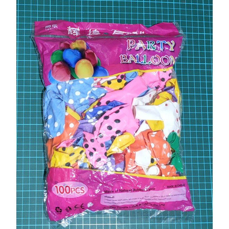 Balon Latek 12in Polkadot 100 Pcs