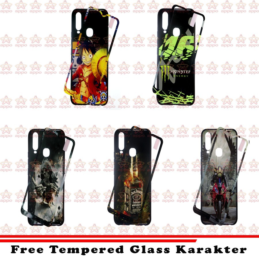 Vivo y12 / y12i / y15 / y17 Case Karakter Vintage Retro + Tempred Glass Karakter