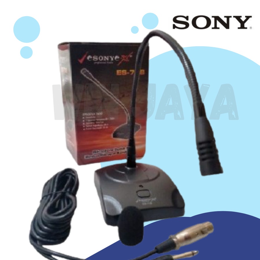 MIC MEJA KABEL EX SONY ES-71B MIC PODIUM MIC MEJA RAPAT EX SONY ES-71B