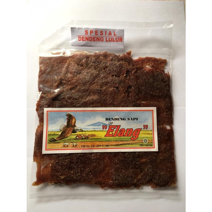 

DENDENG SAPI SPESIAL DENDENG LULUR CAP ELANG ORIGINAL 250 gr [PROMO] - Manis
