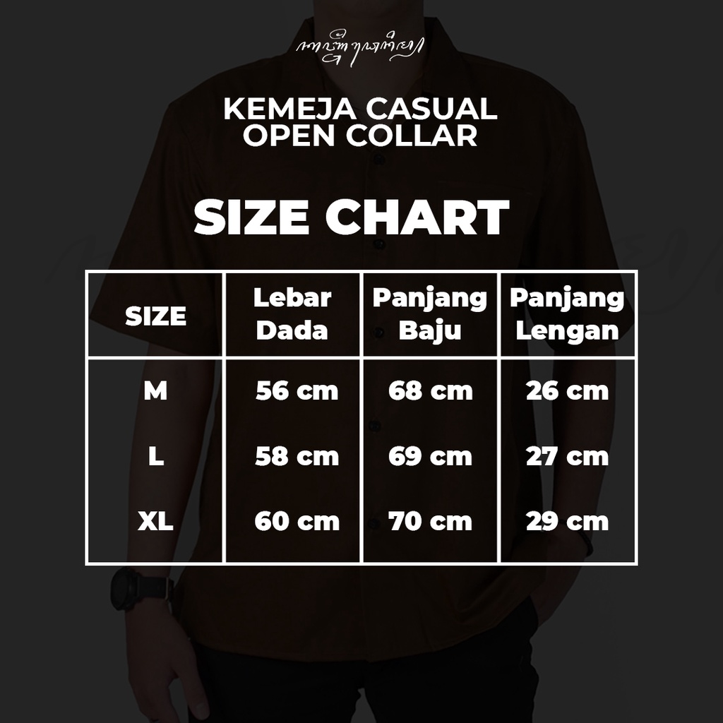 Kemeja pria lengan pendek casual Tojiro open collar Original