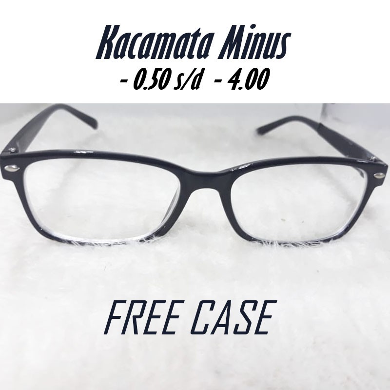 TERLARISSS!!! Kacamata Minus Pria dan Wanita Ukuran 0.50-4.00 + FREE CASE/nastushaa