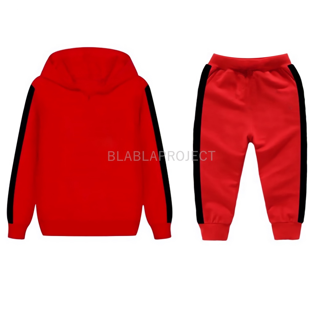SET JAKET HOODIE TRAINING ANAK SD UNISEX POLOS