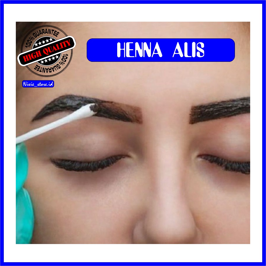 Henna alis Tatto alis eyebrow Tahan Lama Bagus 6 Gram Coklat dan Hitam