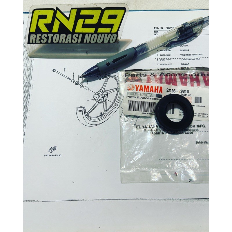 Sil roda depan mio nouvo seal roda depan jupiter vega F1zr Ori karet sil roda depan karet roda depan