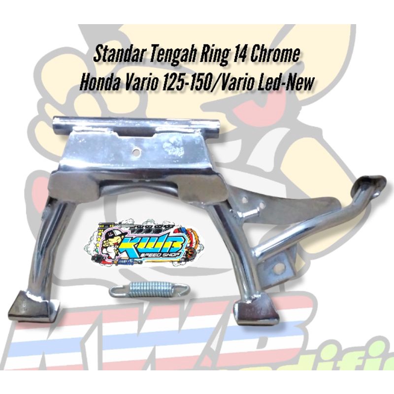 Standar tengah standar 2 Ring 14 jagrak tengah jagang tengah honda vario 125/150 R14 crom chrome